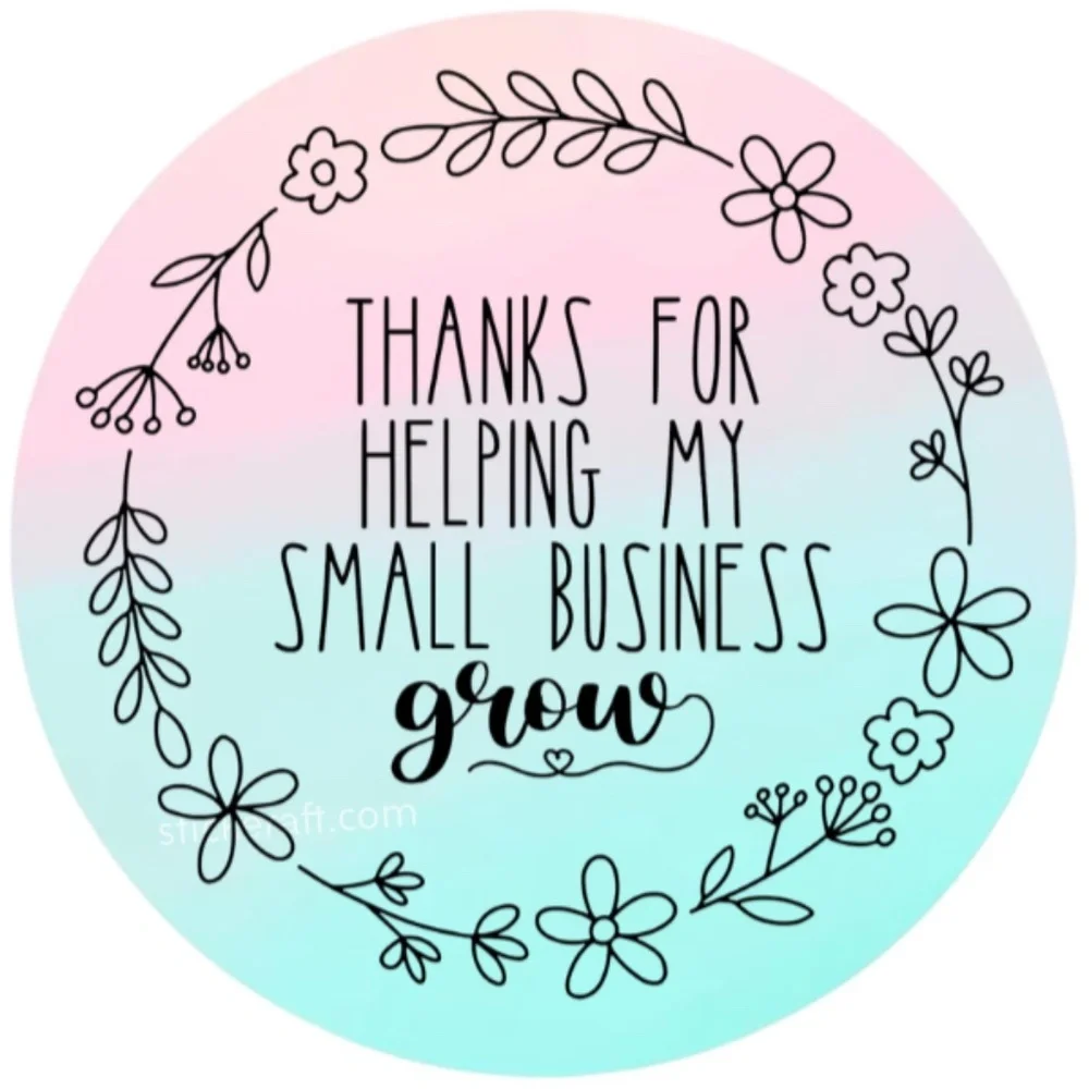 Thanks For Helping Us Grow, Small Business, Handmade Shop, Thank You Sticker